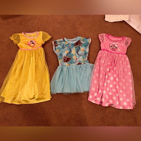 Disney Bundle of 3 Kids Pajamas Nightgowns Set Size 2T - Picture 1 of 7